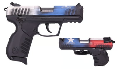 Ruger SR22 Semi-Auto Pistol .22 LR 3.5" 10rd Black / Texas Flag Finish - $419.99