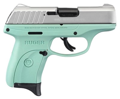 Ruger EC9s Stainless / Turquoise 9mm 3.12" Barrel 7-Rounds - $229.99 ($9.99 S/H on Firearms / $12.99 Flat Rate S/H on ammo)