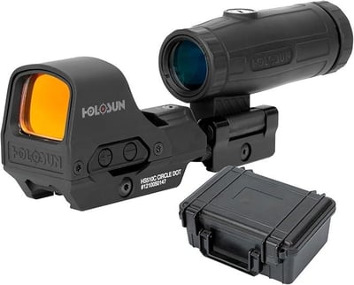 HOLOSUN HS510C & HM3X Combo Multi-Reticle Circle Dot Open Reflex Sight w/3x Flip-to-Side Magnifier - $421.94 + FREE Shipping