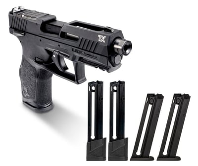 Taurus TX22 T.O.R.O Gen2 4.1" 22LR Pistol, Black w/ (3)16rd and (2)22rd Mags - $399.99 