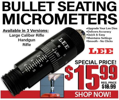 Lee Bullet Seating Micrometers @ Midsouth Shooters Supply