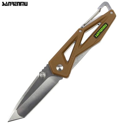Sanrenmu 7 Series Tanto Point Folding Knife 2.75" Steel Blade - $6.99 (Free S/H over $25)