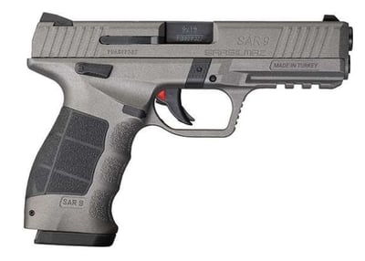 SAR USA SAR9 4.4" 9mm 17rd Optics Ready Pistol, Platinum - $199.99 