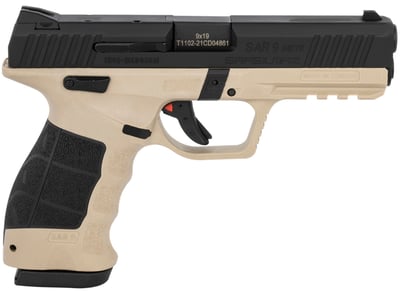 SAR USA SAR9 9mm 4.4" Barrel 17rs Pistol, Safari / Black - $392.99 (See Price in Cart) + Free Shipping