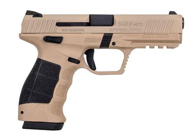 SAR USA SAR9 Safari 9mm 4.4" 17rd Pistol, Tan - $199.99 