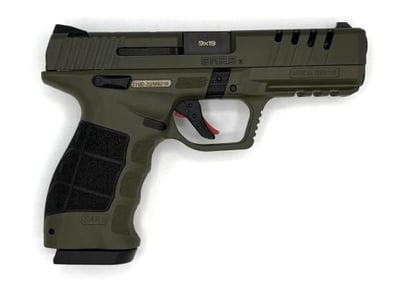 SAR USA SAR9 X Package 4.40" 9mm 17rd / 19rd Pistol, OD Green - $249.99 