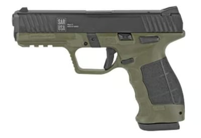 SAR9 METE 9mm 4.4" 17rd Pistol w/ Picatinny Rail OD Green / Black - $386.99 