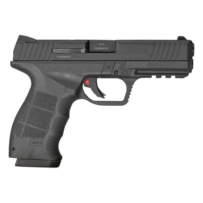 Sar USA SAR9T Semi-Auto Pistol 4.4" Barrel 9mm 17rd - Black - SAR9TBL - $299 (Add To Cart) 