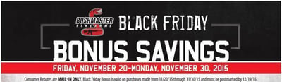 Bushmaster Black Friday 2015 Rebate Forms and Deals