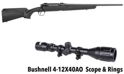 SAVAGE ARMS Axis II Compact 6.5 Creedmoor 20" 4+1 Bolt Black SCOPE PACKAGE - $284 