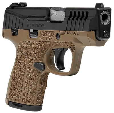 Savage Stance Flat Dark Earth 9mm 3.2" Barrel 8-Rounds TruGlo Night Sights - $221 