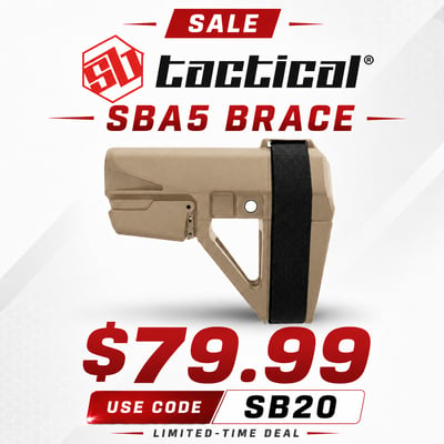 SB SBA5 Tactical Pistol Stabilizing Brace FDE(CODE:SB20) - $79.99