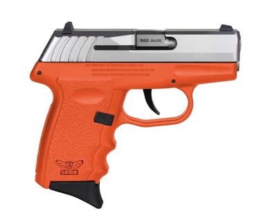 SCCY CPX-3 380 ACP 10+1 3.10" Orange Polymer Serrated SS Slide - $243.79 