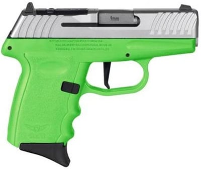 SCCY DVG-1 RDR 9mm 3.1" 10+1 SS/Lime Green - $169.99 