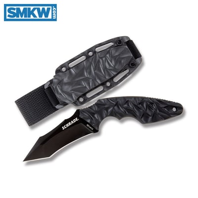 Schrade Fixed Blade with Black TPE Handle and Black Coated AUS-8 Stainless Steel 3.50" Tanto - $29.99 (Free S/H over $89)