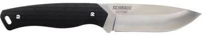 Schrade Exertion DP Fixed Blade Knife 4" Drop Point AUS-10 Satin Blade Kraton Handle Black - $14.99 (Free Shipping on $100+ Orders)