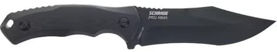 Schrade Steel Driver Fixed Blade Knife 4" Modified Clip Point AUS-8 Black Oxide Blade G-10 Handle Black - $20.99 (Free Shipping on $100+ Orders)