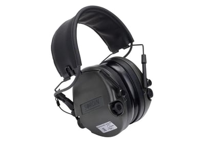 Sordin Supreme MIL AUX SFA Electronic Earmuffs with Slim Headband - Green - $359.77 