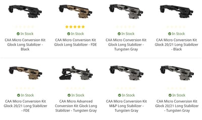 CAA Micro Conversion Kit Glock Long Stabilizer - $184