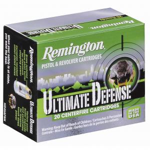 Remington Ultimate Defense Ammo, .380 Auto, 102 Gr, BJHP 203174