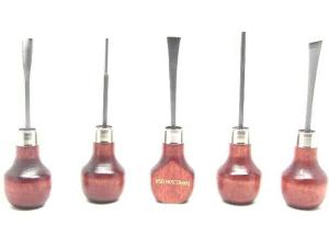 Ramelson 107 5-Piece Woodcarving Tool Set with Palm-Style Handles - 764869 