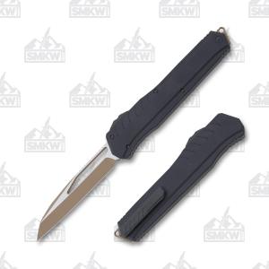 Microtech Cypher Mk7 Tan M390 Wharncliffe Blade Black Aluminum Handle 000000002411