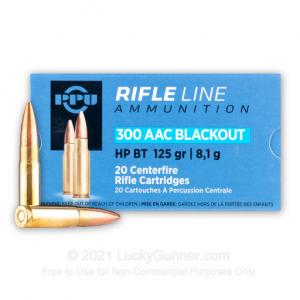 300 AAC Blackout - 125 Grain HPBT - Prvi Partizan - 20 Rounds 000000007180