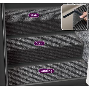 Decorian Step Hugger Landing Rug, 8", Black Granite 000000040464