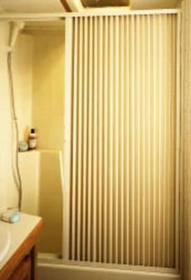 Pleated Shower Door, Ivory - Up to 36" W x 57" L 000000047938