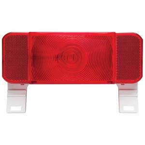 RV Stop/Tail/Turn Tail Light w/ illuminator; White Base; New Design; Red 000000049567