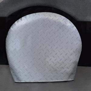 Diamond Plate Silver Tyre Gards, 33" to 35" 000000050382