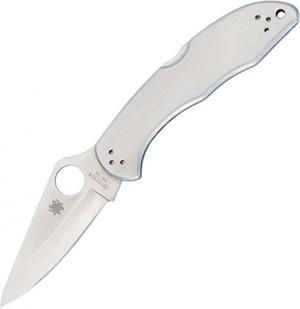 Spyderco C11P Delica 4 VG-10 Stainless Steel Knife with PlainEdge Blade C11P