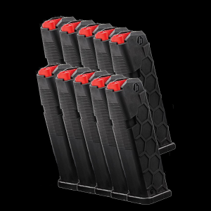 10 Pack of Hexmag 9mm 17-Round Carbon Fiber Magazines for Glock 17 Pistols 10 Pack HX17-G17-BLK