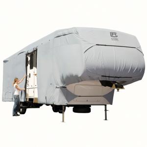 Classic Accessories PermaPro Heavy Duty RV Cover, Molded Fiberglass Travel Trailer, 10'-13' 000000135084