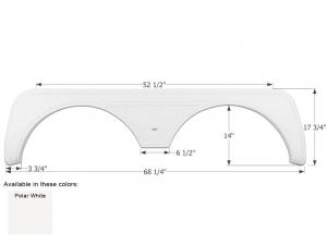 KZ Fifth Wheel Travel Trailer Fender Skirt FS1963 - Polar White 75431