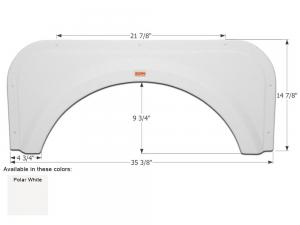 Vanguard Single Axle Fender Skirt FS1962 - Polar White 000000140113