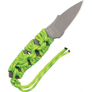 Mission Knives 0807 MPU-A2 Knife with Skeletonized Handle with Fluorescent Green Cord Wrap MS0807