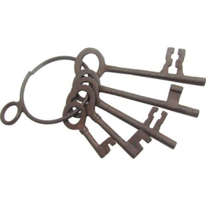 Denix 711 Set of 5 Antique Black Finish Old West Jailer''s Keys 000000224345