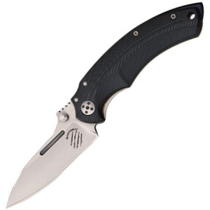 Bastinelli Knives BR2IKBS Bbr2 Folder Framelock Drop Point Pocket Knife with Black G-10 Handle