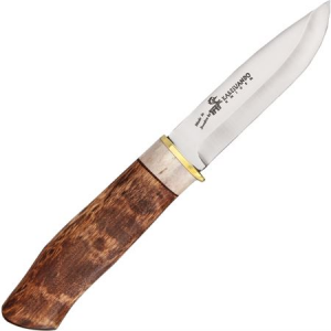 Karesuando Kniven 3586 Survival Fixed Stainless Sandvik Steel Blade Knife with Firestarter Has Reindeer Antler Handle