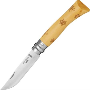 Opinel 01553 Snow Folding Pocket Knife with Beechwood Handle