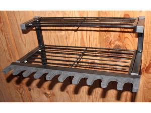 HySkore 10 Gun Rack and Shelf Unit Metal Frame with Foam Padding Black Frame - 567254
