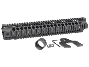 Midwest Industries Combat Rail T-Series Free Float Quad Rail Handguard AR-15 Aluminum Black - 439932
