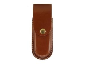 Hunter Belt Knife Sheath for Folding Knife 4-3/4 to 5-1/2" Leather Brown - 602668"
