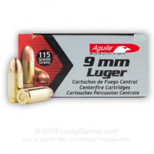 9mm - 115 Grain FMJ - Aguila - 1000 Rounds 1E097704