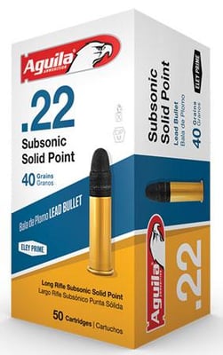 Aguila 1B222269 Standard 22 Long Rifle (LR) 40 GR Soft Point 50 Bx/ 100 Cs 000001222269