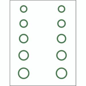 Gunstar Mini Circles Target Reticle Set Green 1402711