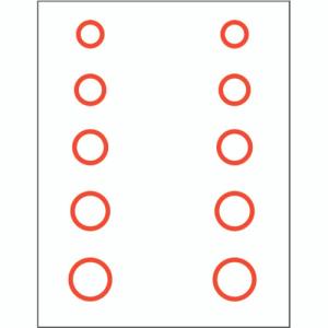 Gunstar Mini Circles Target Reticle Set Orange 1402712