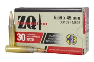 ZQI 5.56x45mm NATO SS109/M855 62 gr FMJ 30/Box 000010315075