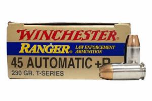 WINCHESTER AMMO 45 ACP +P 230 gr JHP Ranger T-Series Police Trade Ammo 500/Case 000010335196